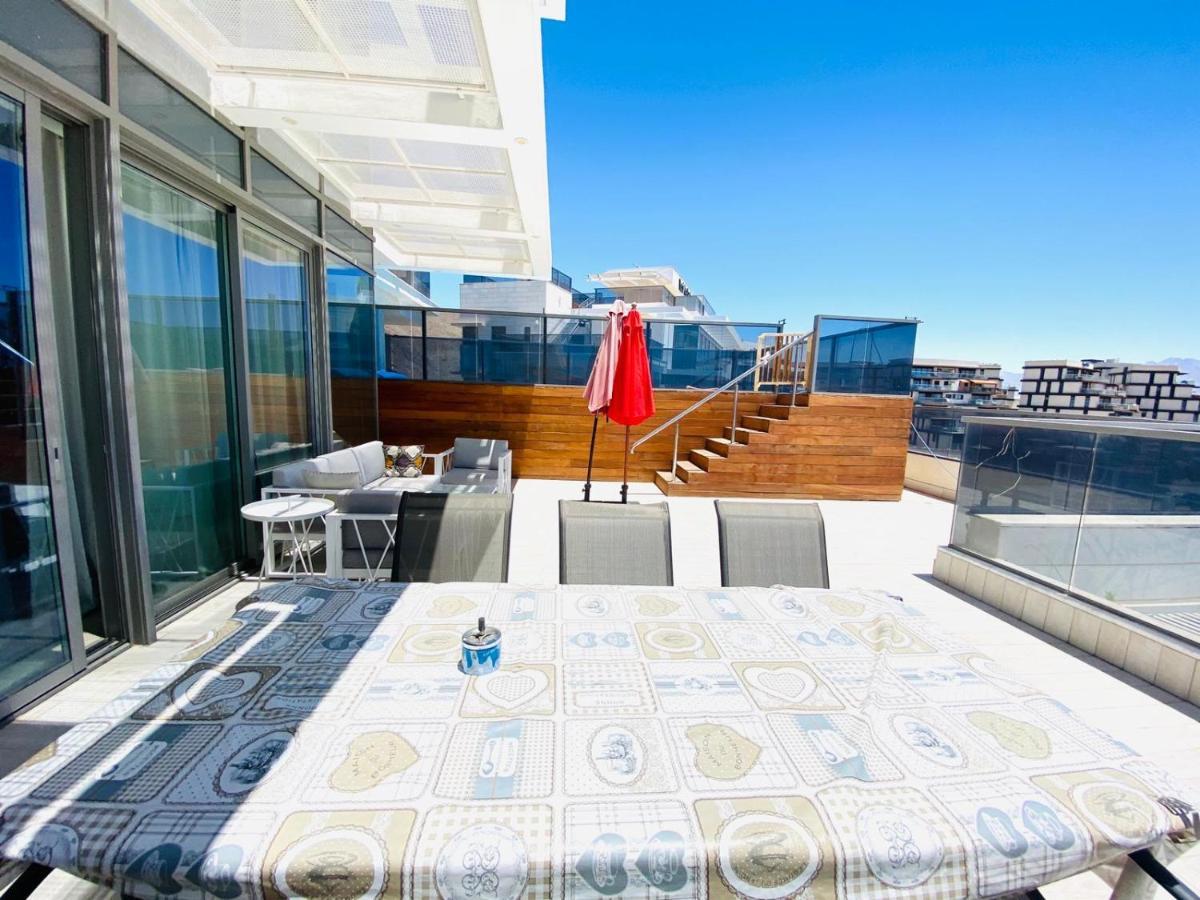 Stunning Penthouse With Sea Views And Private Heated Pool Apartment เอลัต ภายนอก รูปภาพ