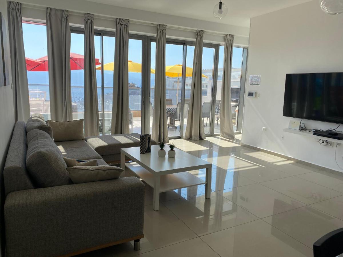 Stunning Penthouse With Sea Views And Private Heated Pool Apartment เอลัต ภายนอก รูปภาพ